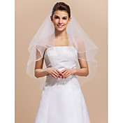 Deux niveaux Tulle longueur du coude Veil avec le crayon Bord
