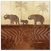 Printed Art Animal Jungle Family II by Veronique