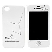 Virgo Pattern Hard Full Body Case for iPhone 4/4S