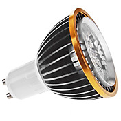 Dimbare GU10 5W 300-350LM 6000-6500K Natuurlijk Wit Light Black Shell LED Spot lamp (220V)