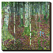 The Birch Wood by Gustav Klimt Famous Stretched Canvas Print