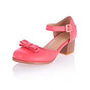 Mode cuir Chunky Sandales à talons hauts avec bowknot / Parti Boucle / chaussures de soirée (plus de couleurs)
