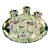 1W Artistic Led Flush Mount DYC007 in Floral Crystal Design for Porch/Corridor/Aisle