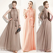 Kvinders Belted Plisseret Maxi Dress
