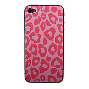Pink Leopard Mønster Front og Back Protector Klistermærker til iPhone 4/4S