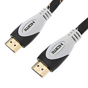 HDMI V1.3 Cavo M / M con doppi anelli magnetici per smart LED HDTV, Apple TV, PS3, XBOX 360, Blu-ray (1.5 m, Nero e Giallo)