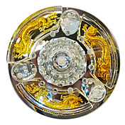 1W Minimalist Led Flush Mount DYC020 in Crystal Dragon Design for Porch/Corridor/Aisle