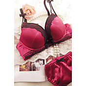 Lady's Fuhchsia Fashion Elegant Bra&Panties Set