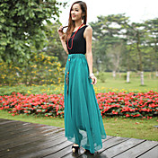 Vrouwen Mesh Maxi rok