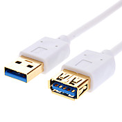 USB 3.0 AM / AF Weiß-Kabel für Drucker, mobile Geräte und mehr (1 m)