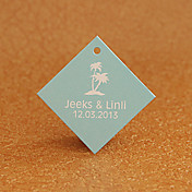 Personalized Rhombus Favor Tag - Palm Trees (Set of 30)