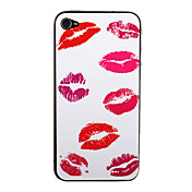 Labios atractivos del patrón Front y Back Protector Pegatinas para el iPhone 4/4S