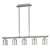200W Modern Pendant Light with 5 Lights and Hollow-out Sculptured Metal Shades Down