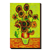 Girasoles de Vincent Van Gogh famoso lienzo envuelto para galerías