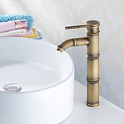 Antique Brass Finish Kitchen Faucet - Bamboo Shape Design