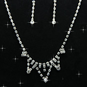 Gorgeous Alloy With Rhinestones Jewelry Set Including Necklace, Earrings