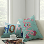 Conjunto de 2 fronha de algodão Patchwork
