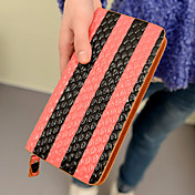 Women's Stylish Contrast Color Stripe Wristlet