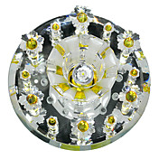 1W Modern Led Flush Mount DYC001 in Floral Crystal Design for Porch/Corridor/Aisle