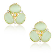Único Opal Liga Ouro 18K brincos de cristal banhados Mais Cor disponível