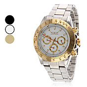 Calendario reloj de los hombres del estilo de acero mecánico análogo de la muñeca (colores surtidos)