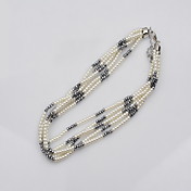 Fashion Alloy with Imitation Pearl and Bead Necklace