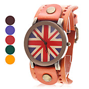 Mujer es el Estilo Jack reloj de pulsera de cuarzo analógico Unión cuero (varios colores)