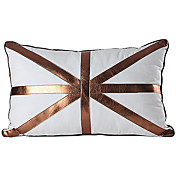 Modern Flag Linen Leather Decorative Pillow Cover