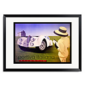 Framed Art Print Vintage Sportiva by Vintage Apple Collection