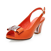 sorprendenti similpelle grosso sandali tacco con bowknot scarpe casual (più colori)