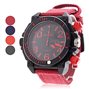 Mænds Fabric Analog kvarts armbåndsur (assorterede farver)