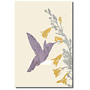 Innrammet kunsttrykk Hummingbird og blomster ved Karen Williams