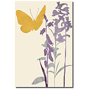 Innrammet kunsttrykk Butterfly and Flowers av Karen Williams