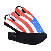 USA Pattern Nylon Comfortable Half-Finger Gloves for Cycling