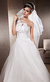 Three-tier Chapel Wedding Veils With Ribbon Edge