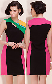 TS Color Block Slimming Sheath Dress
