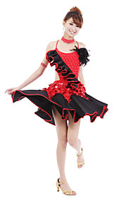 poliéster dancewear desempeño con el vestido de lentejuelas de baile latino para las damas más colores