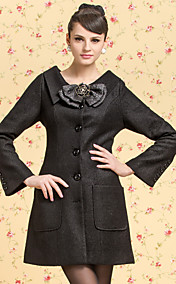 TS VINTAGE Bateau Neck Bow Tweed Coat