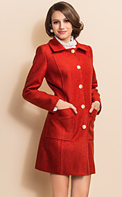TS Simplicity Basic Red Wool Blend Coat