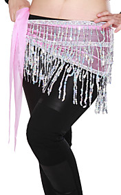 Dancewear viscosa con borlas y cinturón de lentejuelas danza del vientre para damas más colores