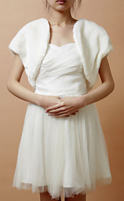 Sleeveless Faux Fur Evening/Wedding Wrap/Jacket
