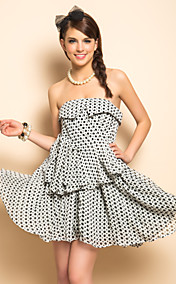 TS Polka Dots Bow Strap Dress