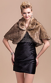 Elegant 3/4-Length Sleeves Long-Haired Fox Fur Faux Fur Special Occasion Jacket / Wrap (More Colors)
