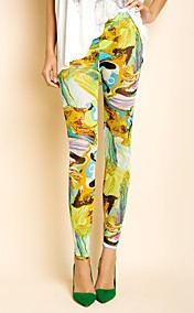 TS malha impressão Leggings