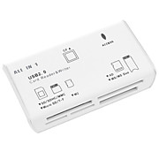  tout-en-1 lecteur de carte USB 2.0 (blanc)