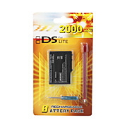  reemplazo de batería recargable (2000mAh) y un destornillador y un punzón para Nintendo DS Lite