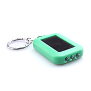  3 LED blanco luz solar llavero linterna auto-alimentado recarga de color verde