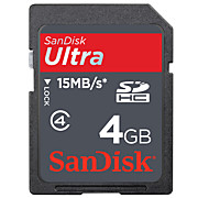  4GB SanDisk SDHC Memory Card