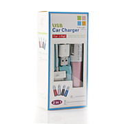  2-In-1 Car Charger + Data Cable for Apple iPad/iPad 2/iPhone/iPod (Pink)