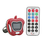  1.0" LCD MP3 Player FM Transmitter with Remote Controller/SD/TF Slot - Red